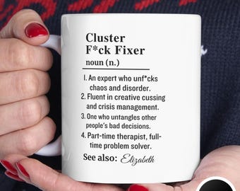 Taza "Arreglador de Desastres", Regalo Sarcástico para la Oficina, Gestor del Caos
