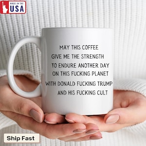 Lustige Anti Trump Tasse für Kaffeeliebhaber, Politische Humor Tasse, Demokrat Best Friends Coworker Geschenk, Libelle Kaffeetasse