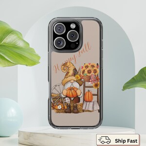 Fall Gnome & Pumpkin Phone Case: Thanksgiving Harvest Design