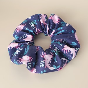 Axolotl scrunchie gift for girl who loves Axolotls
