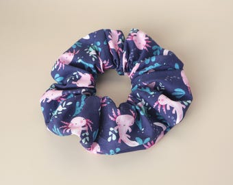 Axolotl scrunchie birthday gift for girl who loves Axolotls