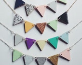 Bunting Triangle Bunting Necklace - Frost, Pyrite, Polka or Sorbet