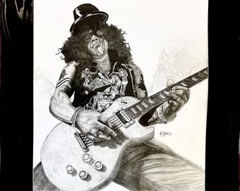 Slash original graphite drawing