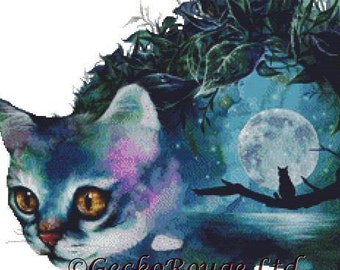 Cat Cross Stitch Kit By Zazac Namoo Counted Cross Stitch Kit Etsy