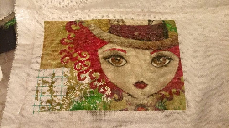 Cross Stitch Modern Art by Sandra Vargas ' Lady Etsy
