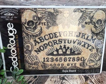 Ouija Board by Shayne of the Dead. Modern Cross Stitch Art Kit.