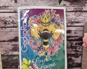 Queen Bee by Lorna Laine. Modern Cross Stitch Art Kit.
