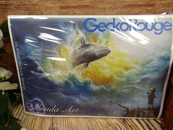 Whale Cross Stitch Kit By Zazac Namoo Hope Whale Etsy Australia