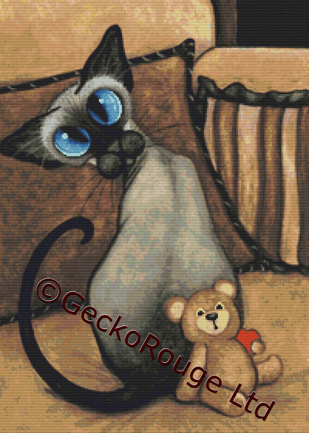 Siamese Cat Cross Stitch Cute Cross Stitch Counted Cross ...