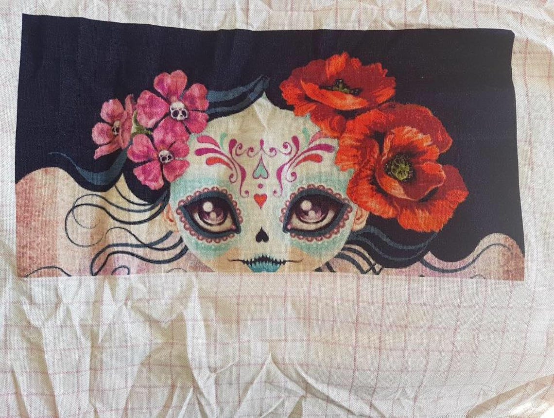 Extra Large Modern Cross Stitch Kit Sugar Skull By Sandra Etsy