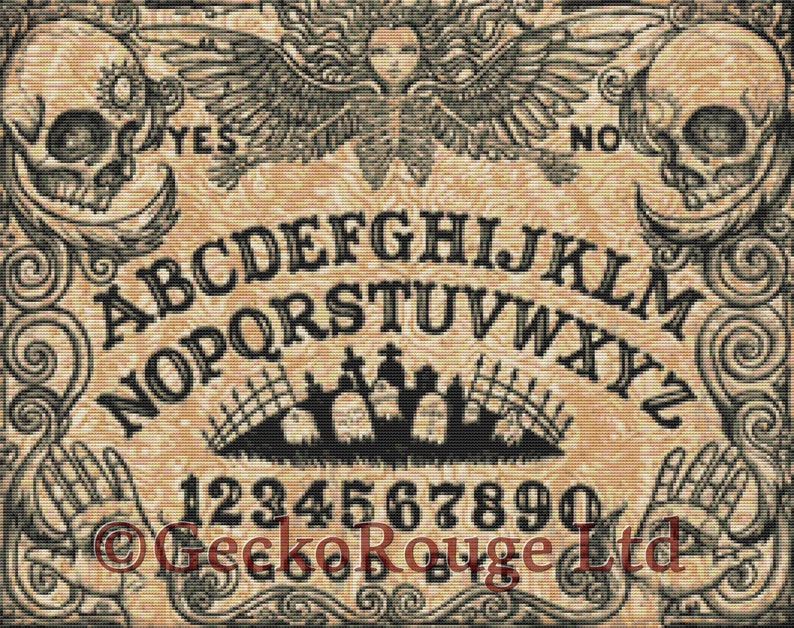 Ouija Board by Shayne of the Dead. Modern Cross Stitch Art Kit. image 3