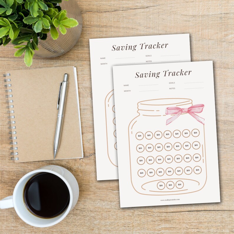 Savings Challenge Printable: Finance Tracker, Savings Goal (PDF) - Etsy