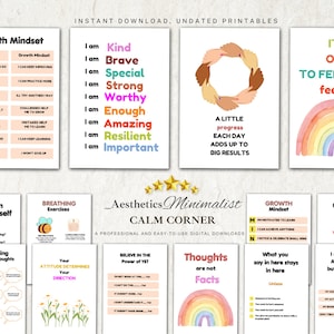 Calm Corner Planner met affirmaties, intentiedagboek, positiviteitstracker, motiverend notitieboekje, mindful cadeau