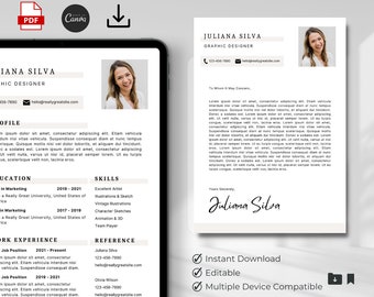 Beige Resume Template: Clean, Minimalist CV Design (Instant Download)