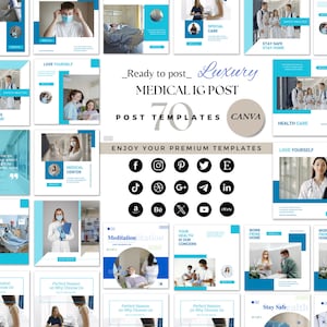 Doctor Nurse IG Post Template, Medical Social Media Design, Health Care Graphic, Hospital Promo, Healthcare Template