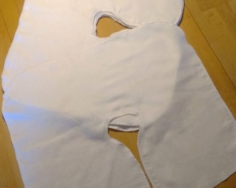 Massage Table Flat Face Rest Covers (pkg of 10) 100% cotton flannel white