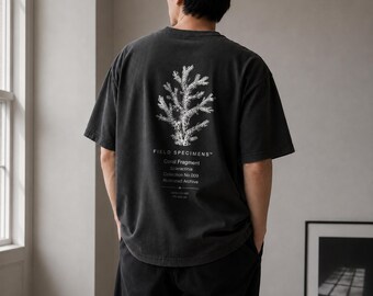 Coral Fragment Shirt, Vintage Coral T Shirt, Marine Biology Shirt, Ocean Nature Tee, Scientific Illustration Shirt, Comfort Colors 1717 Tee
