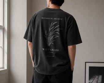 Wild Grass Shirt, Botanical T-Shirt, Vintage Nature Tee, Comfort Colors 1717, Cottagecore Shirt, Botanical Archive Tee, Plant Lover Gift