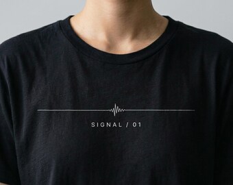 Minimalist Line Art T-Shirt, Abstract Signal Shirt, Simple Graphic Tee, Minimal Aesthetic Tee, Unisex Bella Canvas 3001