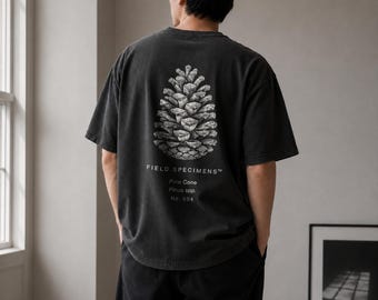 Pine Cone Shirt, Botanical Graphic Tee, Nature Lover Shirt, Vintage Botanical T Shirt, Comfort Colors 1717, Cottagecore Tee