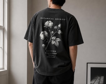 Cotton Botanical Shirt, Vintage Cotton Plant T Shirt, Botanical Archive Tee, Comfort Colors 1717 Shirt, Nature Graphic Tee