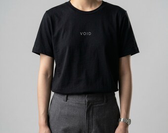 VOID Minimalist T-Shirt, Clean Aesthetic Tee, Simple Typography Shirt, Modern Minimal Graphic Tee, Unisex Streetwear, Bella Canvas 3001