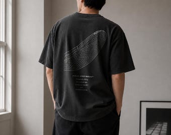 Dragonfly Wing Shirt, Comfort Colors 1717, Nature Graphic Tee, Scientific Illustration Shirt, Minimalist Insect T Shirt, Entomology Gift