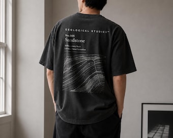Sandstone T-Shirt, Geological Studies Tee, Geology Shirt, Sedimentary Rock Graphic Tee, Comfort Colors 1717, Nature Lover Gift