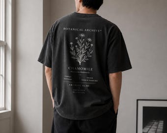 Chamomile Botanical Shirt, Vintage Botanical Tee, Wildflower Graphic Shirt, Comfort Colors 1717, Cottagecore Nature T-Shirt, Plant Lover