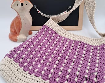 Blockstich Tragetasche - PDF HÄKELANLEITUNG - Markttasche - häkeln - Bauernmarkt - Wiederverwendbare Einkaufstasche - Strandtasche - Geldbörse