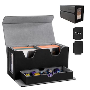 Double Deck Box: MTG Commander, Dice Tray, 200+ Double Sleeved Cards