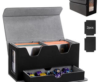 Double Deck Box: MTG Commander, Dice Tray, 200+ Double Sleeved Cards