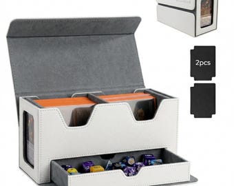 Double Deck Box: MTG Commander, Dice Tray, 200+ Double Sleeved Cards