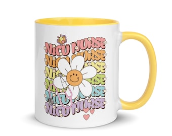 NICU Nurse Mug, NICU Nurse Flower Mug, NICU Nurse Gift, Neonatal Nurse gift