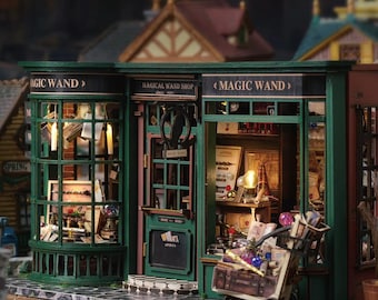 Magic Shop DIY miniatuur poppenhuispakket: retro houten kamerdoos met meubels, creatief hobbyproject
