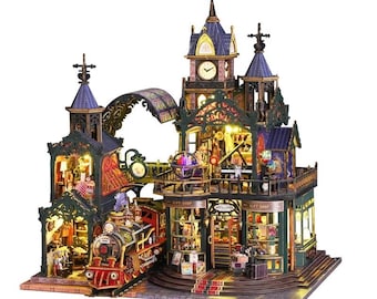 Twelve Constellations Book Nook Kit 3D Wooden Puzzle DIY Bookend Miniature Dollhouse Shelf Insert Unique Bookshelf Decor Gift