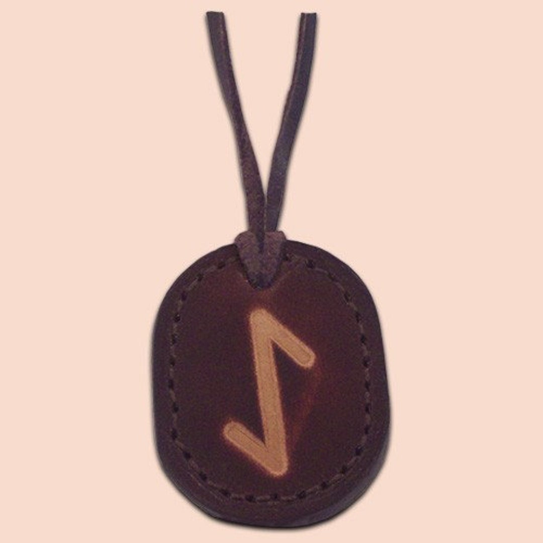 Ihwaz the Rune of Defence Asatru Jewelry Leather Rune Pendant Rune ...