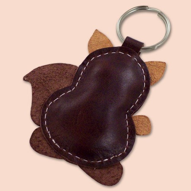Sweet Little Brown Squirrel Leather Animal Keychain FREE Etsy
