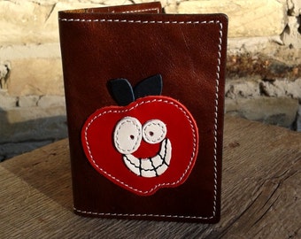 Credit Card Wallet For 4 Credit Cards With Red Apple