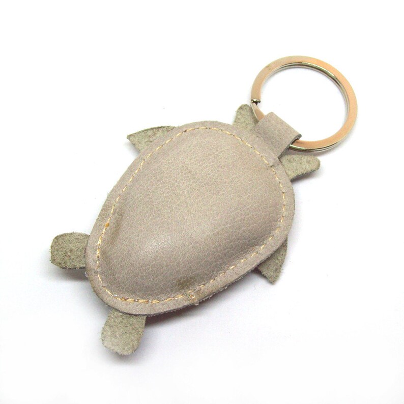 Goat Leather Keychain Gray FREE Shipping Wordlwide Handmade Leather Goat Bag Charm Goat Lover Gift Goat Accessories Keychain gift image 2