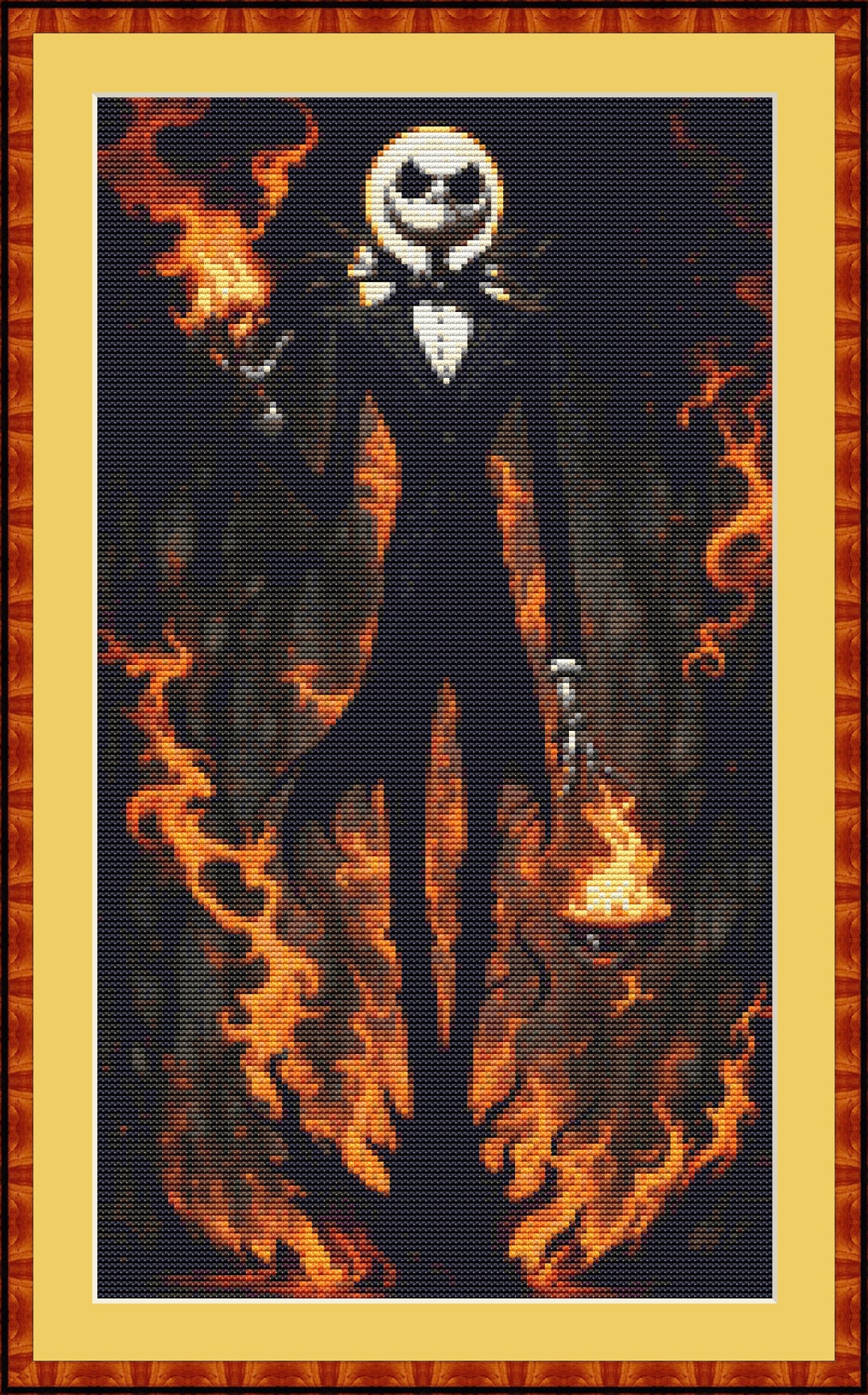 Gothic Skeleton Cross Stitch Pattern PDF, Dark Fantasy Embroidery Chart ...
