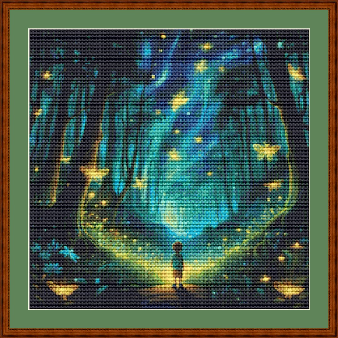 Magical Forest Cross Stitch Pattern: Fantasy Decor (PDF Pattern 200x200 ...