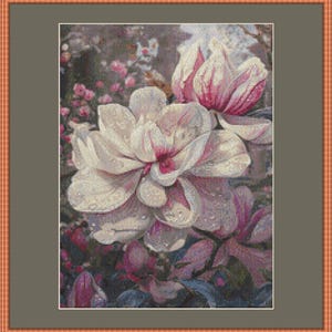 Gold Collection Kreuzstich-Set 'Frau Mit Blumenstrauß' – 28x38 Cm, 18-fädig, Inkl. Garn & Nadel