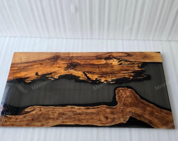 Handmade Wooden Epoxy Table Top | Solid Wood, Resin Art
