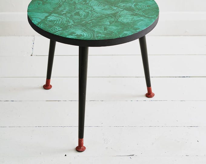 Round Malachite Table Top | Green Gemstone Accent Dining Coffee Table | (Customisable)