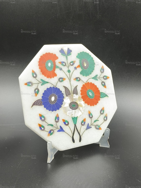 美術品・アンティーク・コレクション ムガール美術工芸品 花柄装飾皿
