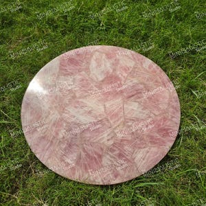 Handmade Rose Quartz Table Top | Coffee Table Top | Corner Table Top | Dining Table (Customisable)