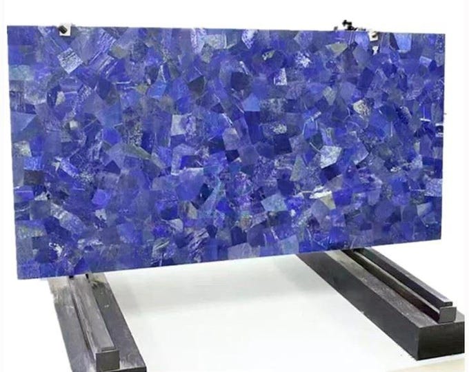 Custom Lapis Lazuli Countertop | Deep Blue Gemstone Surface