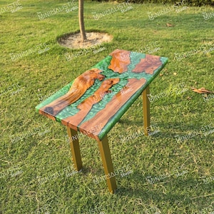 Acacia Wood Epoxy Rectangle Table Top | Dining Table Top | Coffee Table Top (Customisable)