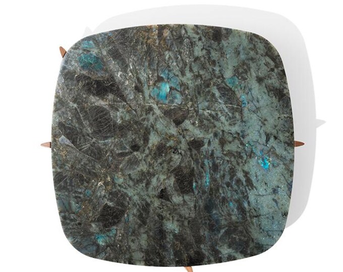 Square Labradorite Table Top | Gemstone Coffee Table Slab